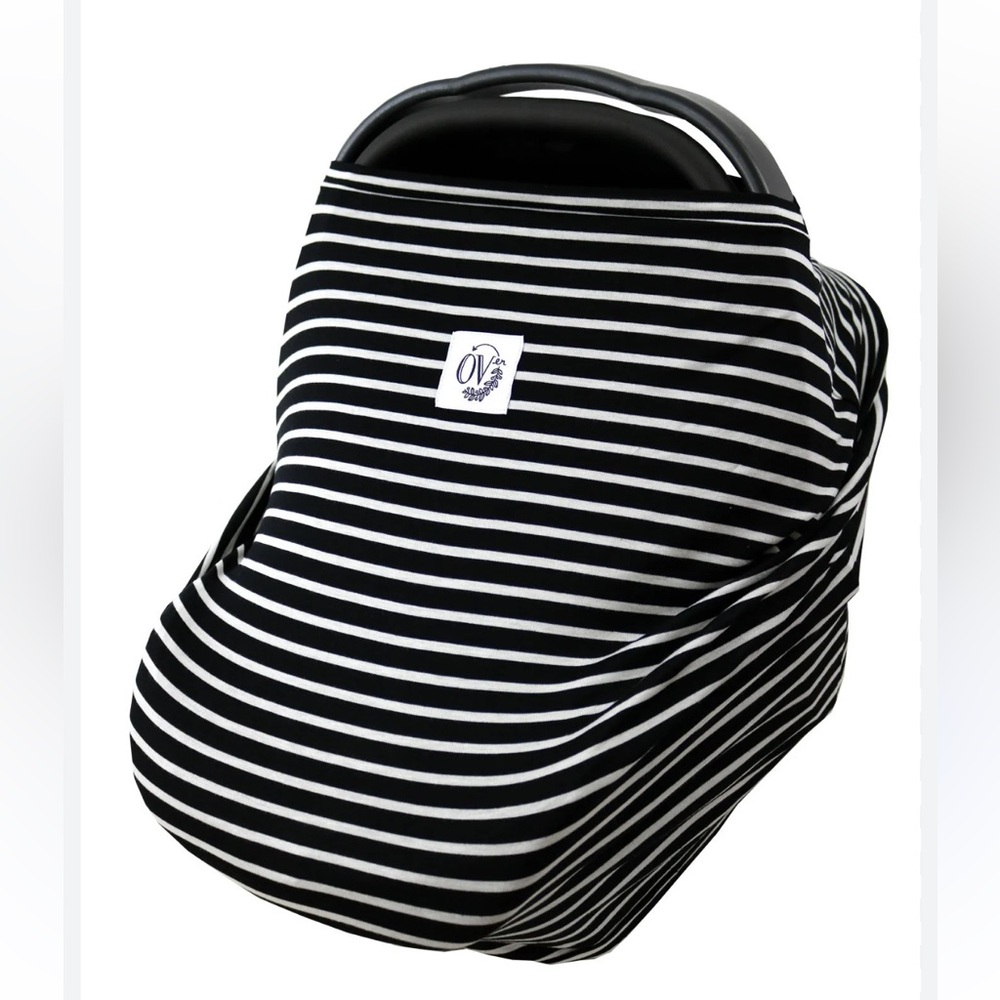 The Over Company Black and White Striped Cover